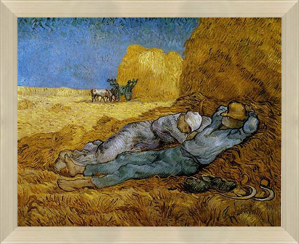 Картина в раме - The siesta - Сиеста. Винсент Ван Гог