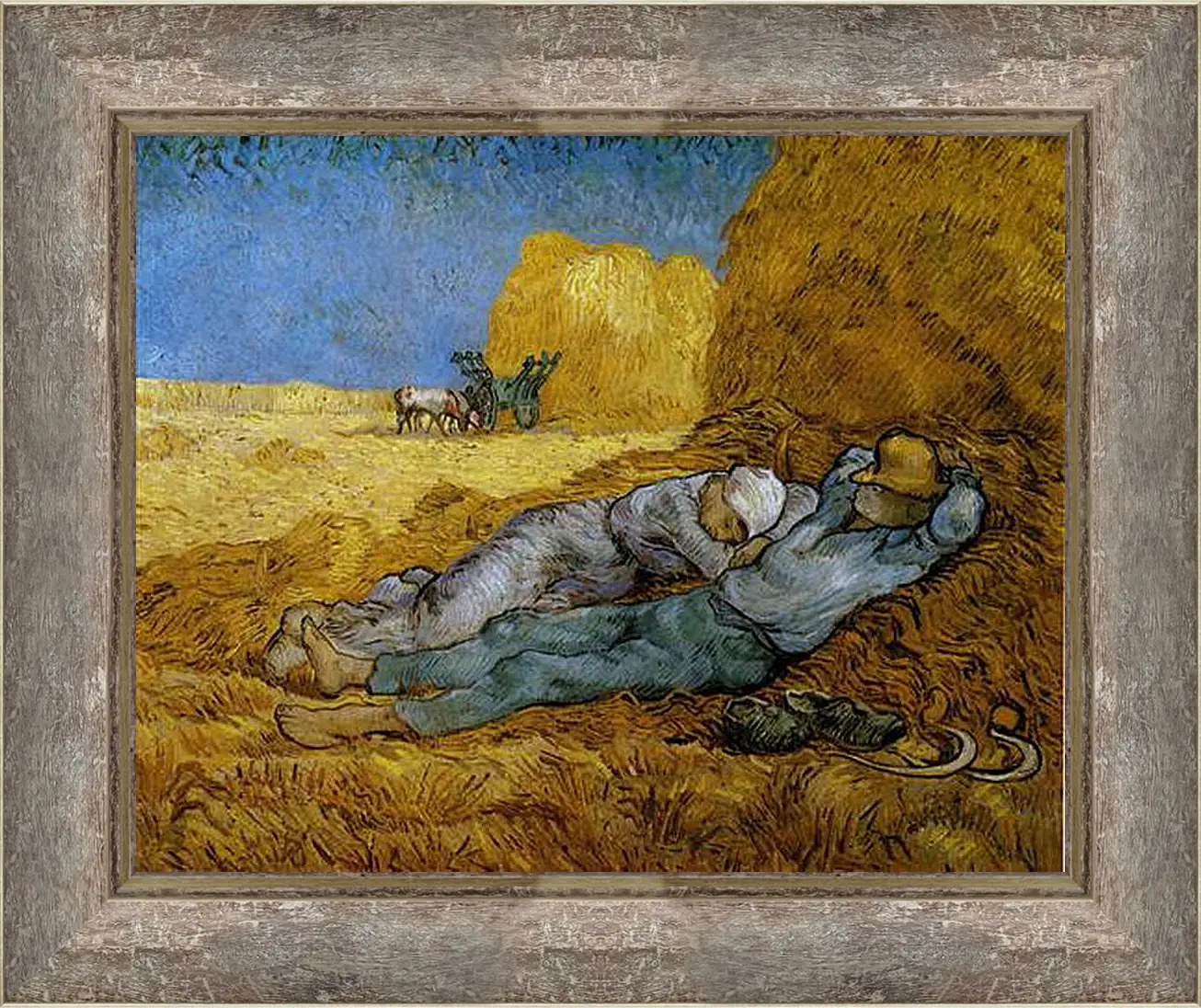 Картина в раме - The siesta - Сиеста. Винсент Ван Гог