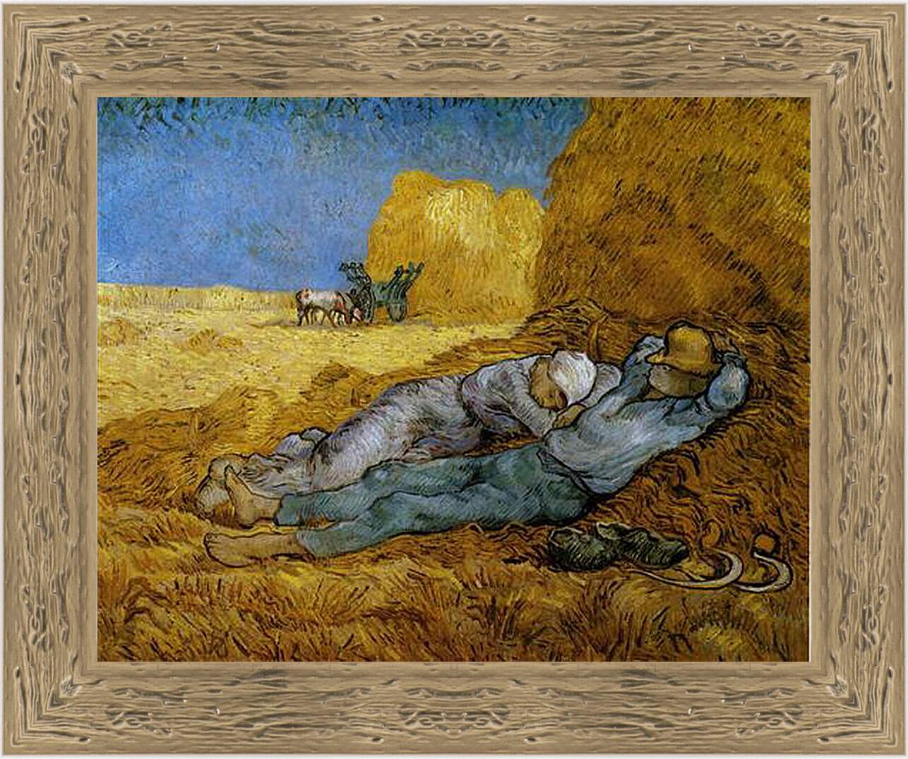 Картина в раме - The siesta - Сиеста. Винсент Ван Гог