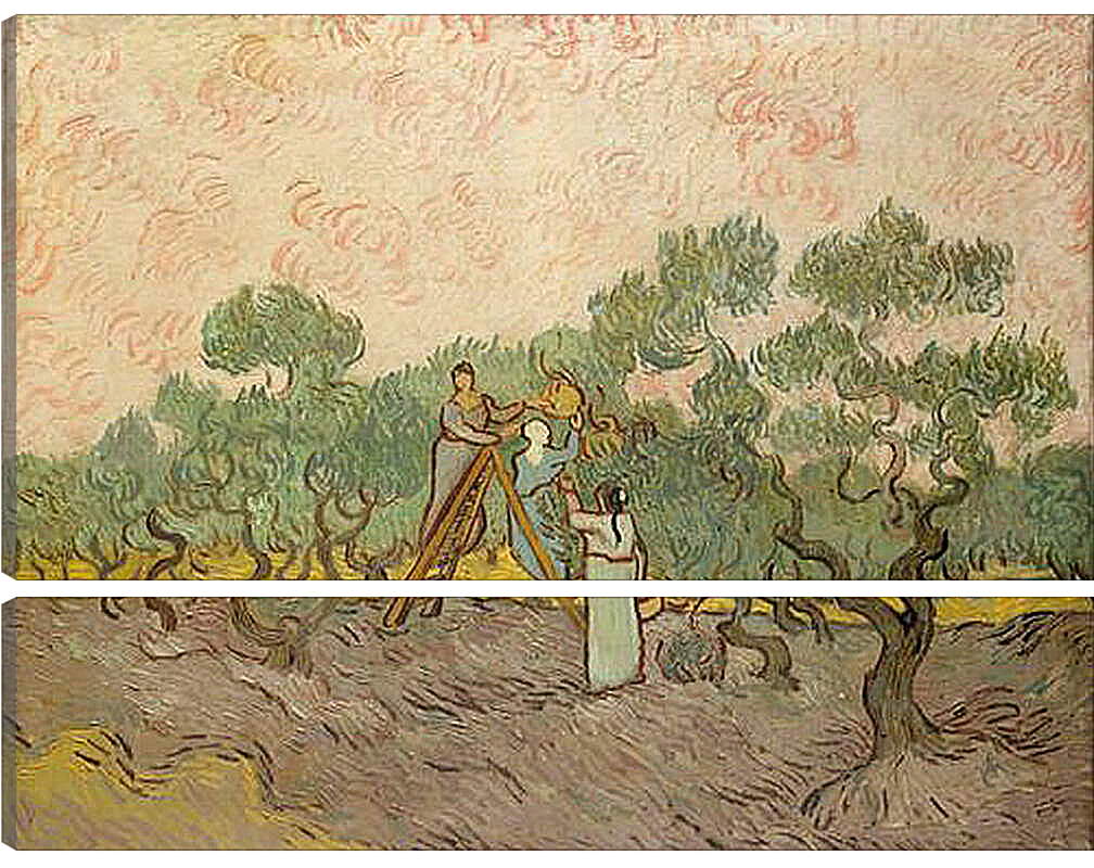 Модульная картина - Женщины собирают маслины. Винсент Ван Гог