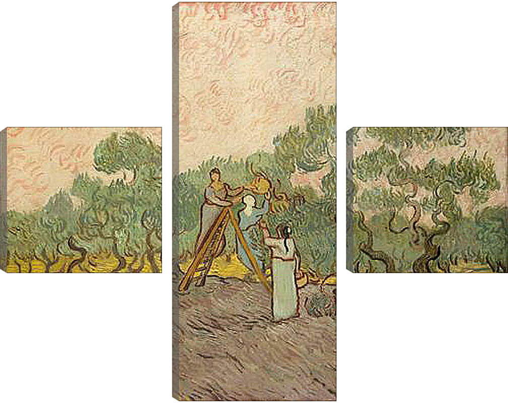Модульная картина - Женщины собирают маслины. Винсент Ван Гог