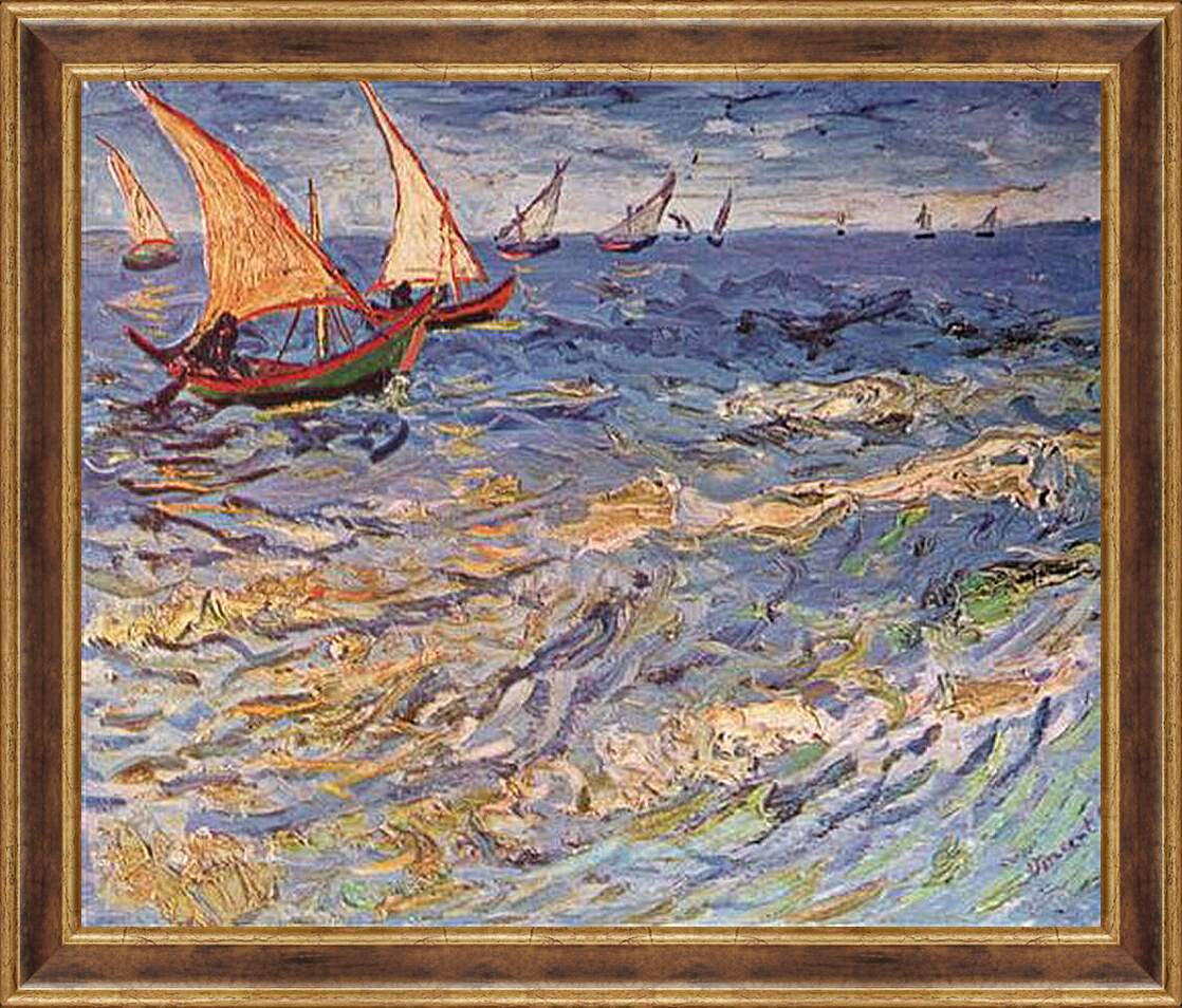Картина в раме - Море в Сент-Марье. Винсент Ван Гог