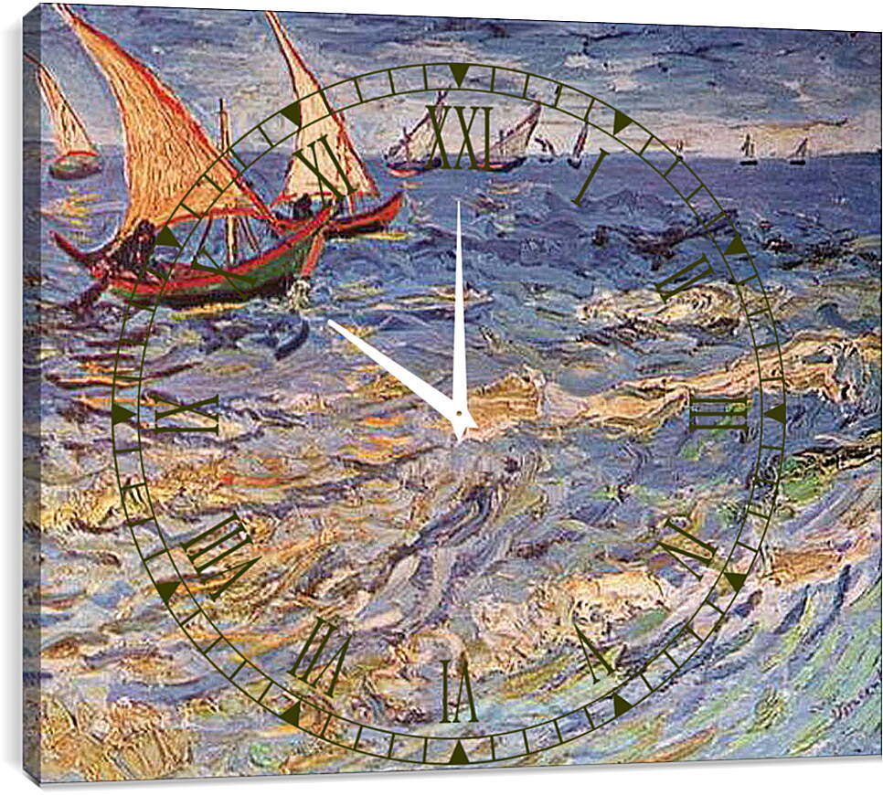 Часы картина - Море в Сент-Марье. Винсент Ван Гог