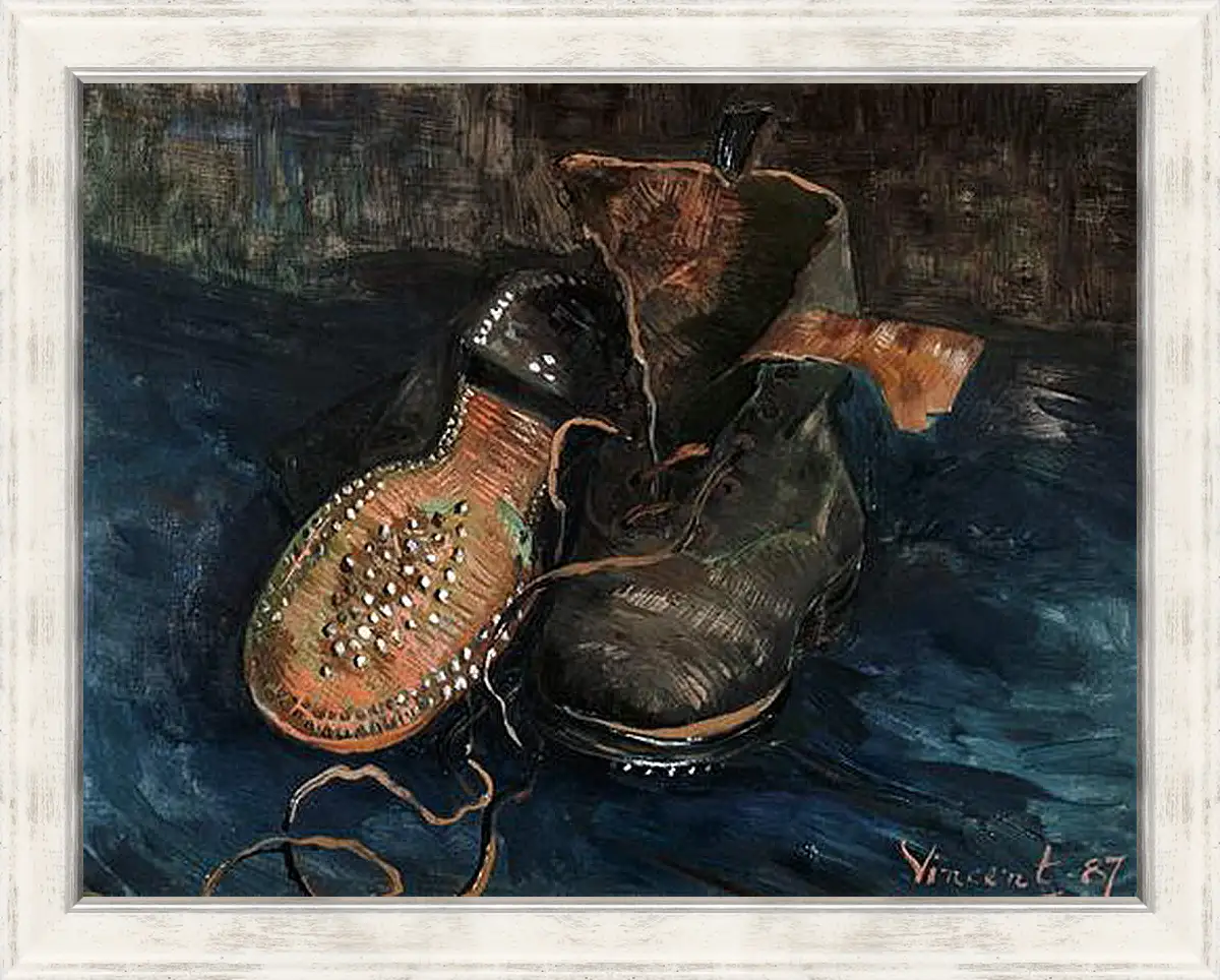 Картина в раме - A Pair of Shoes. Винсент Ван Гог