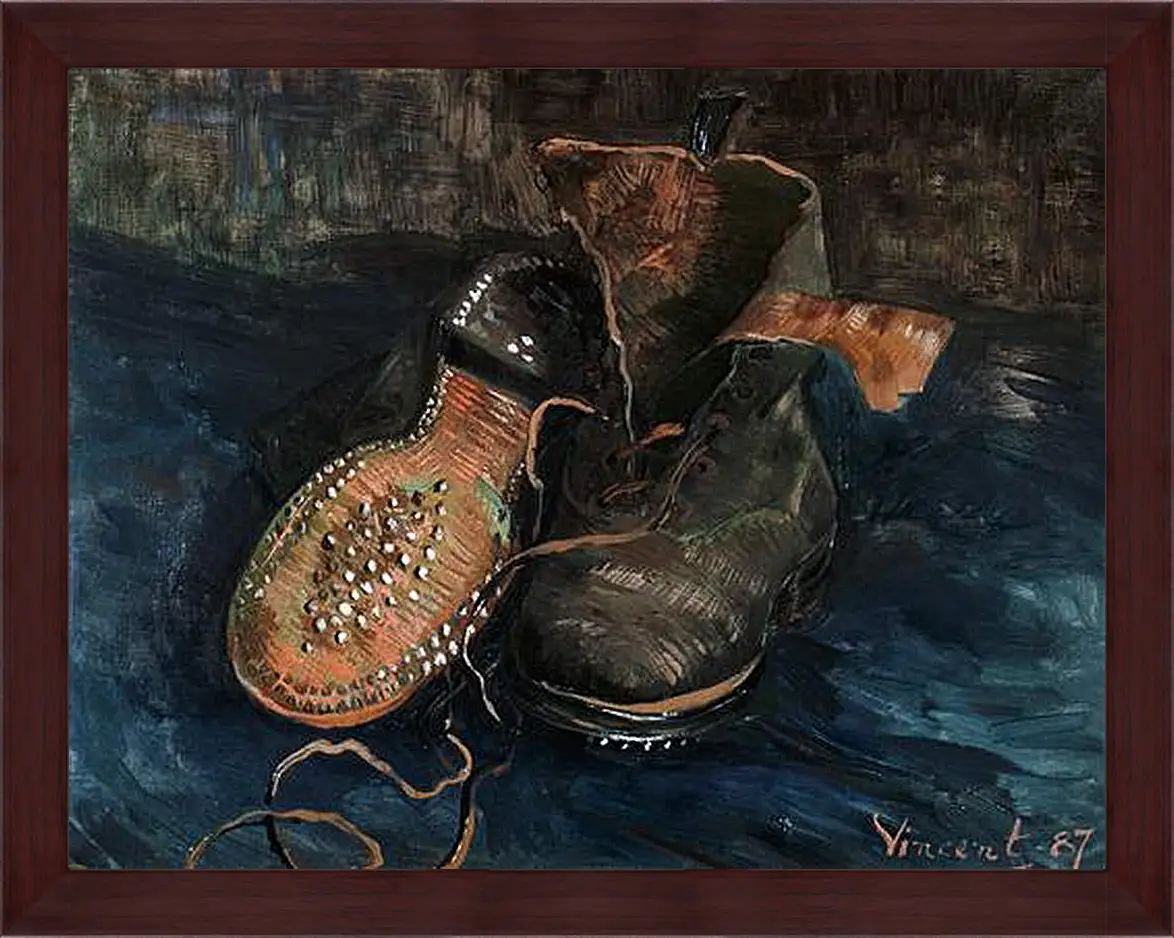 Картина в раме - A Pair of Shoes. Винсент Ван Гог