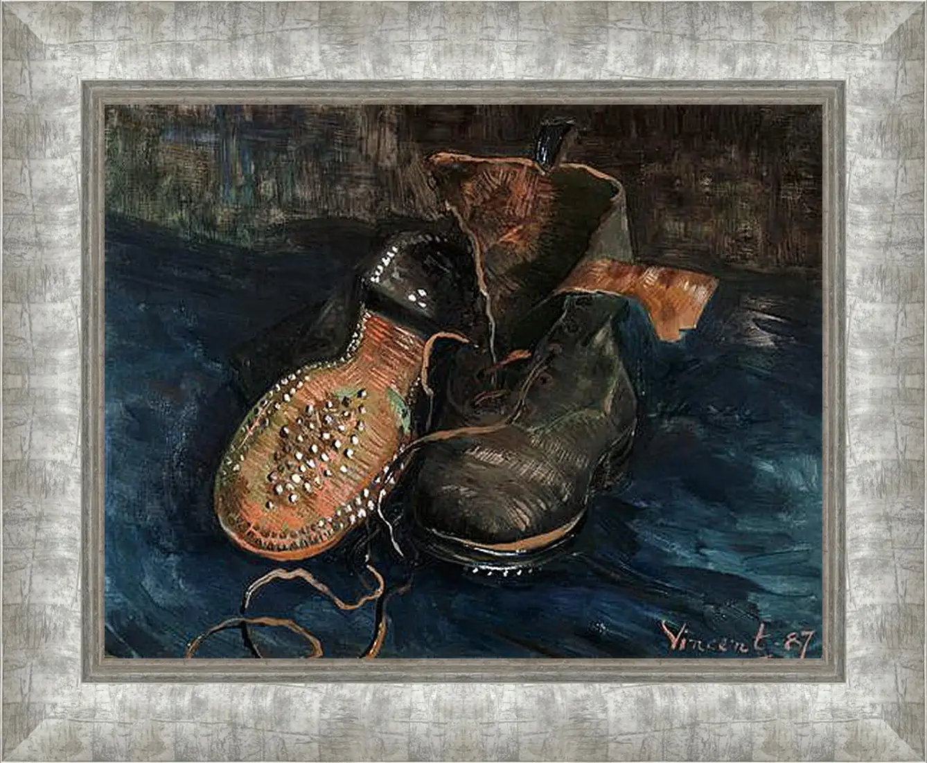 Картина в раме - A Pair of Shoes. Винсент Ван Гог