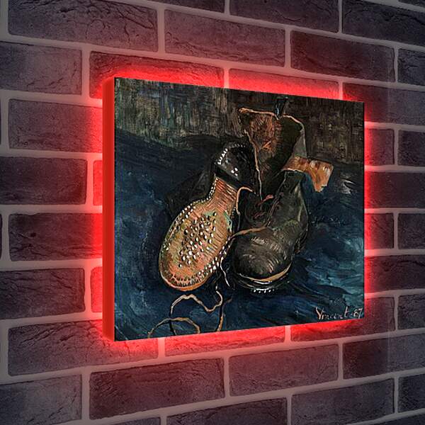 Лайтбокс световая панель - A Pair of Shoes. Винсент Ван Гог