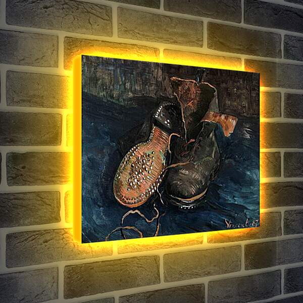 Лайтбокс световая панель - A Pair of Shoes. Винсент Ван Гог