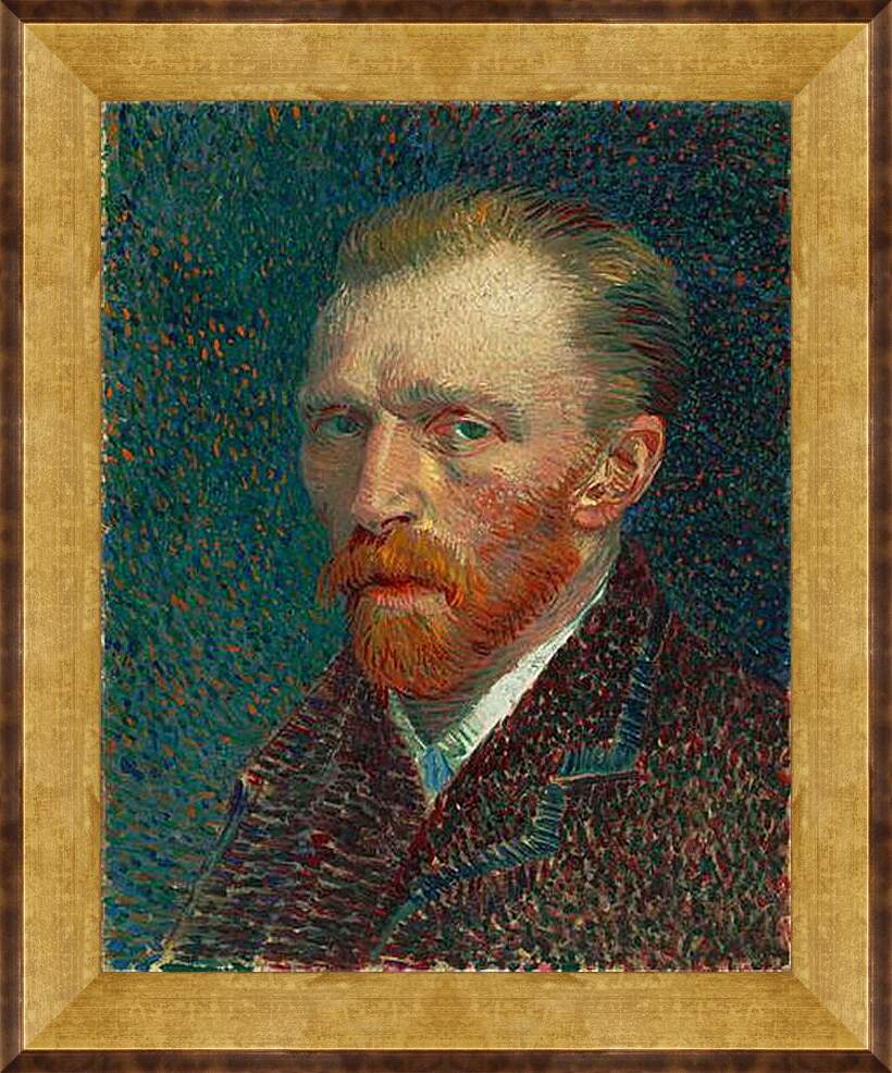 Картина в раме - Автопортрет 1887 года. Винсент Ван Гог