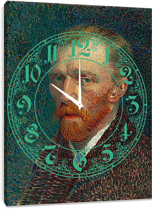 Часы картина - Автопортрет 1887 года. Винсент Ван Гог