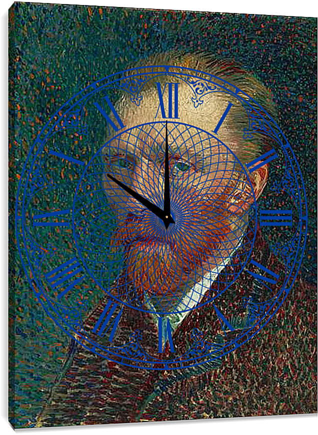Часы картина - Автопортрет 1887 года. Винсент Ван Гог