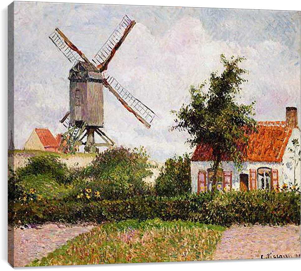Постер и плакат - Ветряная мельница в Кноке, Бельгия. Винсент Ван Гог