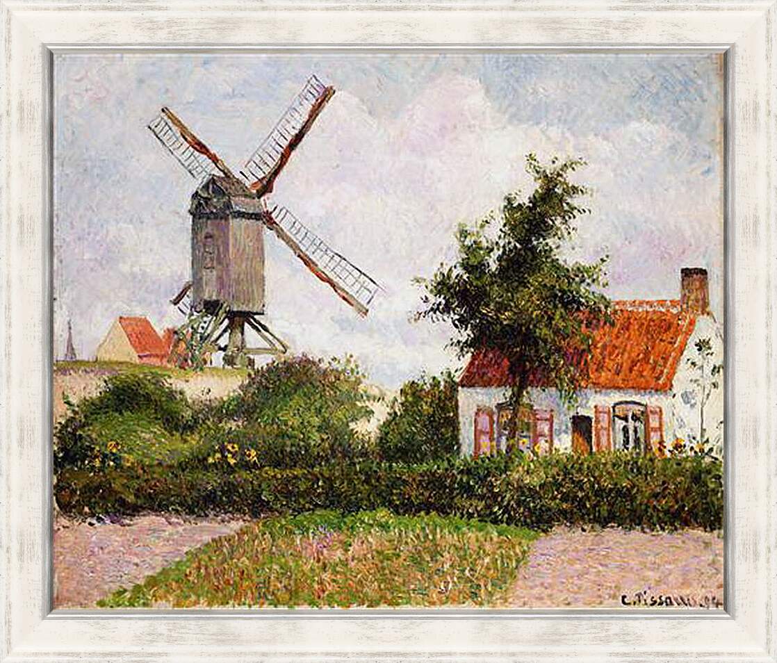 Картина в раме - Ветряная мельница в Кноке, Бельгия. Винсент Ван Гог