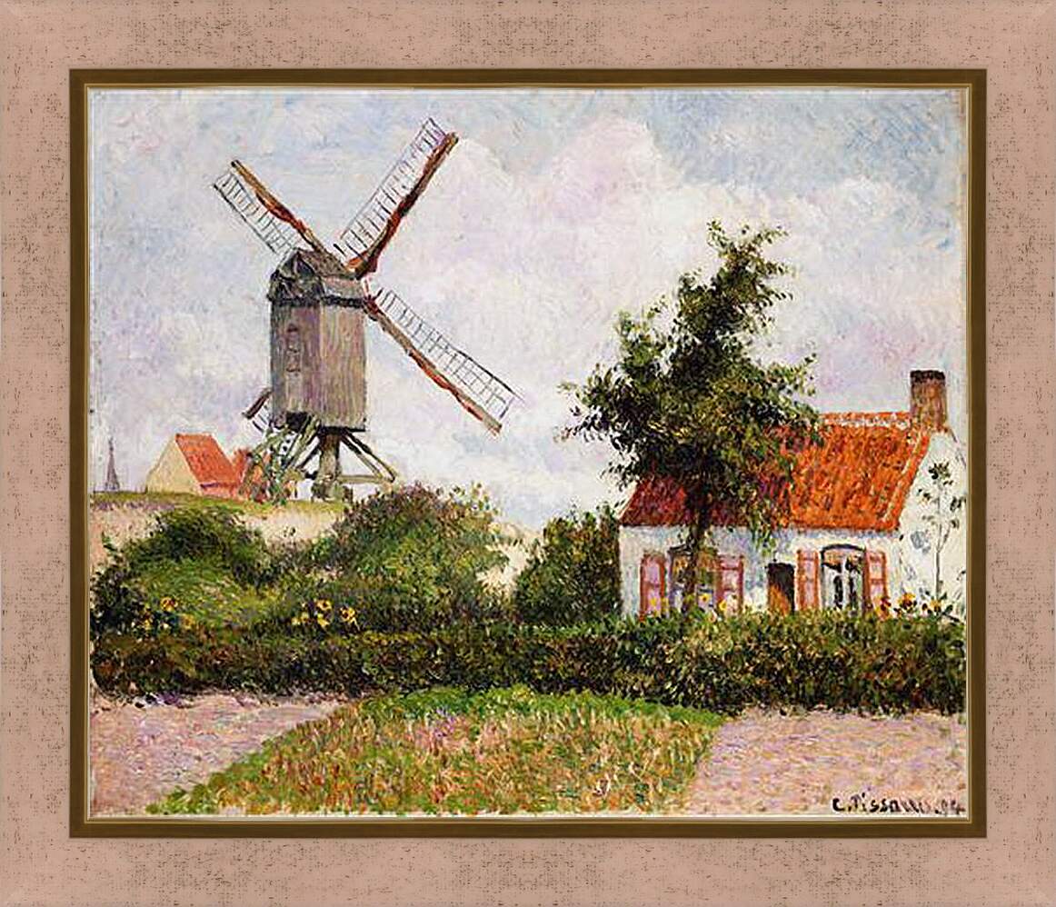 Картина в раме - Ветряная мельница в Кноке, Бельгия. Винсент Ван Гог