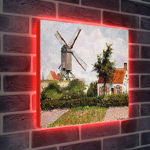 Лайтбокс световая панель - Ветряная мельница в Кноке, Бельгия. Винсент Ван Гог