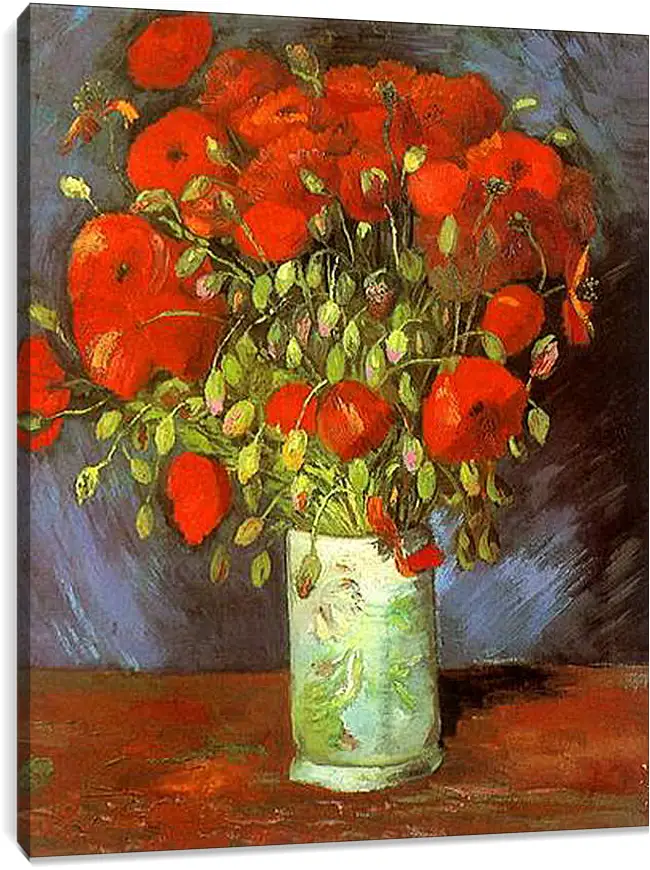 Постер и плакат - Vase with Red Poppies. Винсент Ван Гог