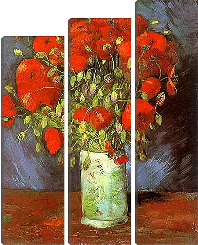 Модульная картина - Vase with Red Poppies. Винсент Ван Гог