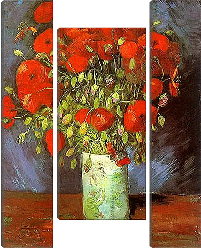 Модульная картина - Vase with Red Poppies. Винсент Ван Гог