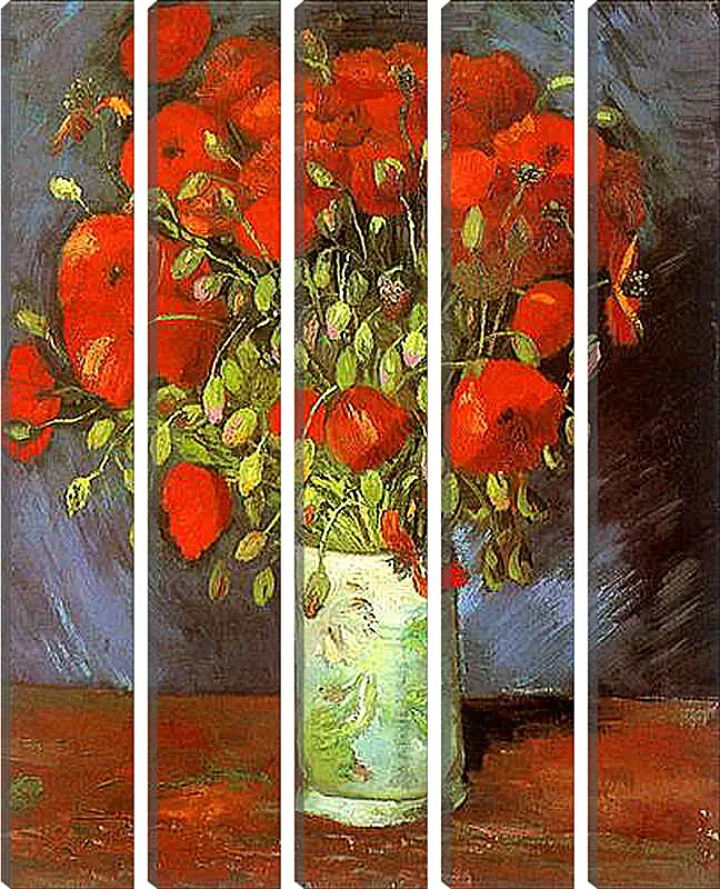 Модульная картина - Vase with Red Poppies. Винсент Ван Гог