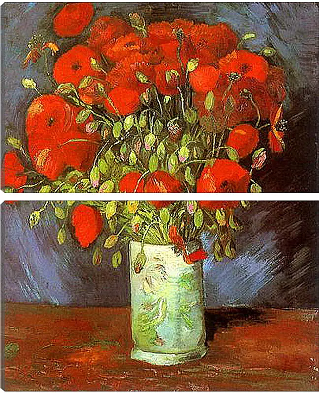 Модульная картина - Vase with Red Poppies. Винсент Ван Гог