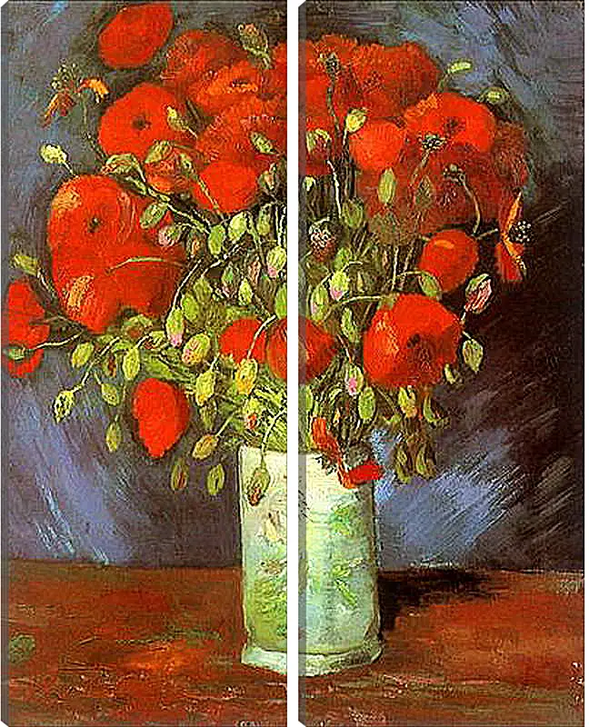 Модульная картина - Vase with Red Poppies. Винсент Ван Гог