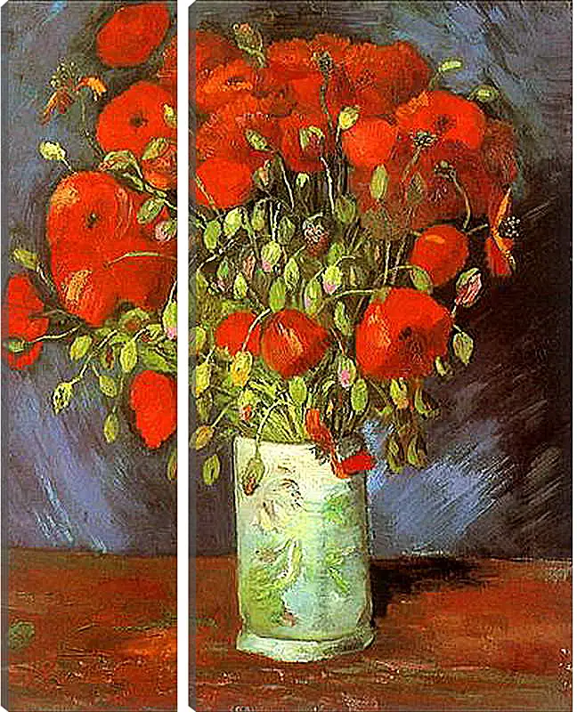 Модульная картина - Vase with Red Poppies. Винсент Ван Гог