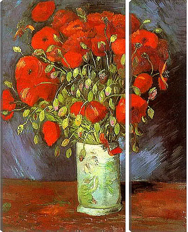 Модульная картина - Vase with Red Poppies. Винсент Ван Гог