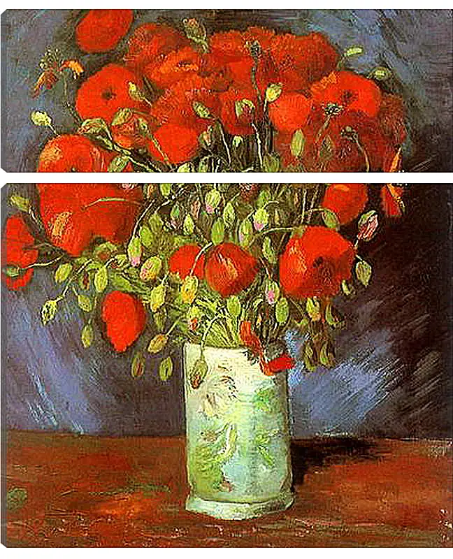 Модульная картина - Vase with Red Poppies. Винсент Ван Гог