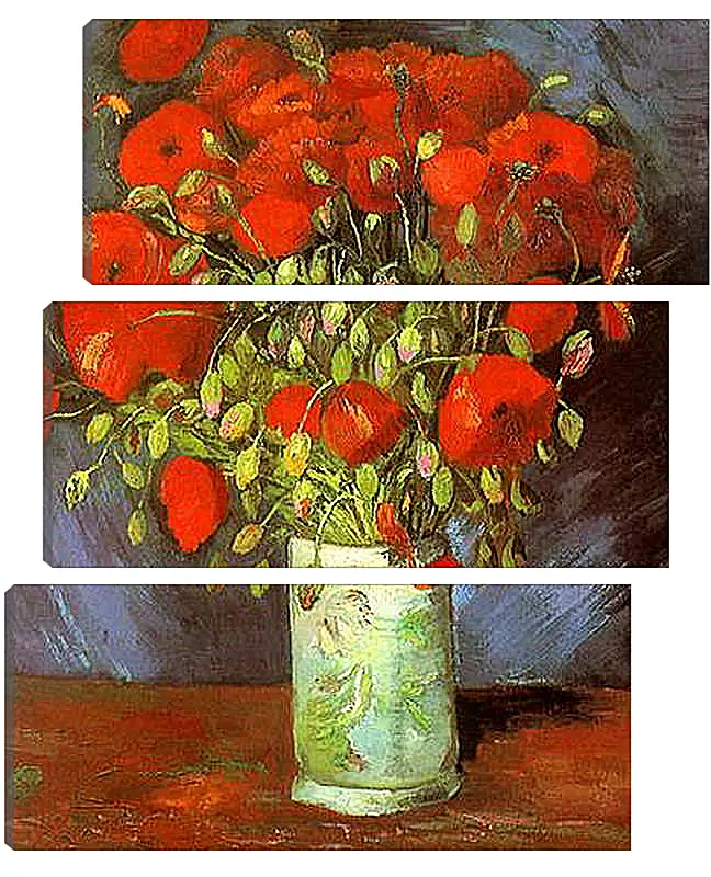 Модульная картина - Vase with Red Poppies. Винсент Ван Гог