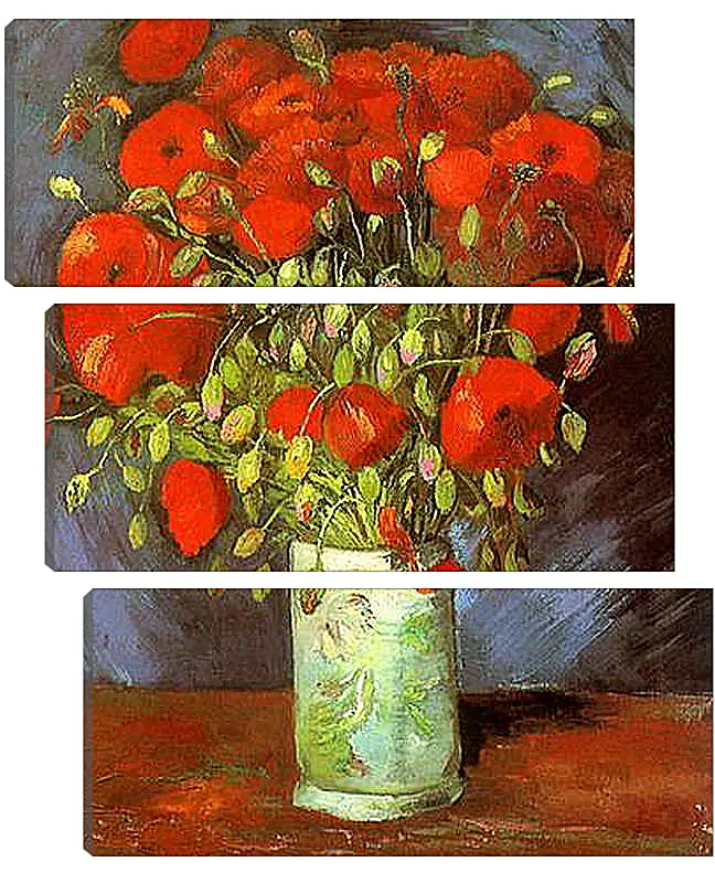 Модульная картина - Vase with Red Poppies. Винсент Ван Гог