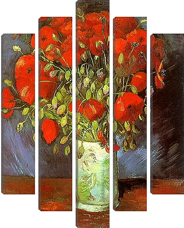 Модульная картина - Vase with Red Poppies. Винсент Ван Гог