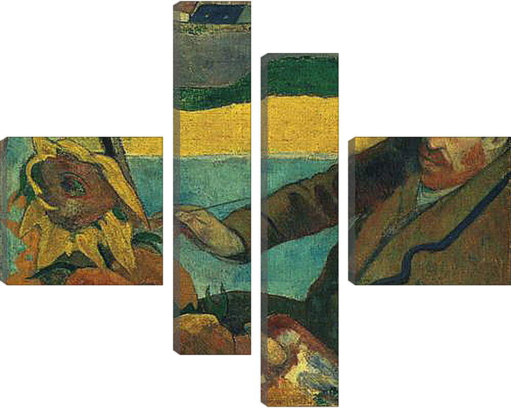 Модульная картина - Ван Гог и подсолнухи. Винсент Ван Гог