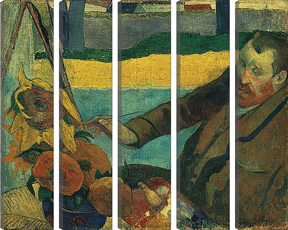 Модульная картина - Ван Гог и подсолнухи. Винсент Ван Гог