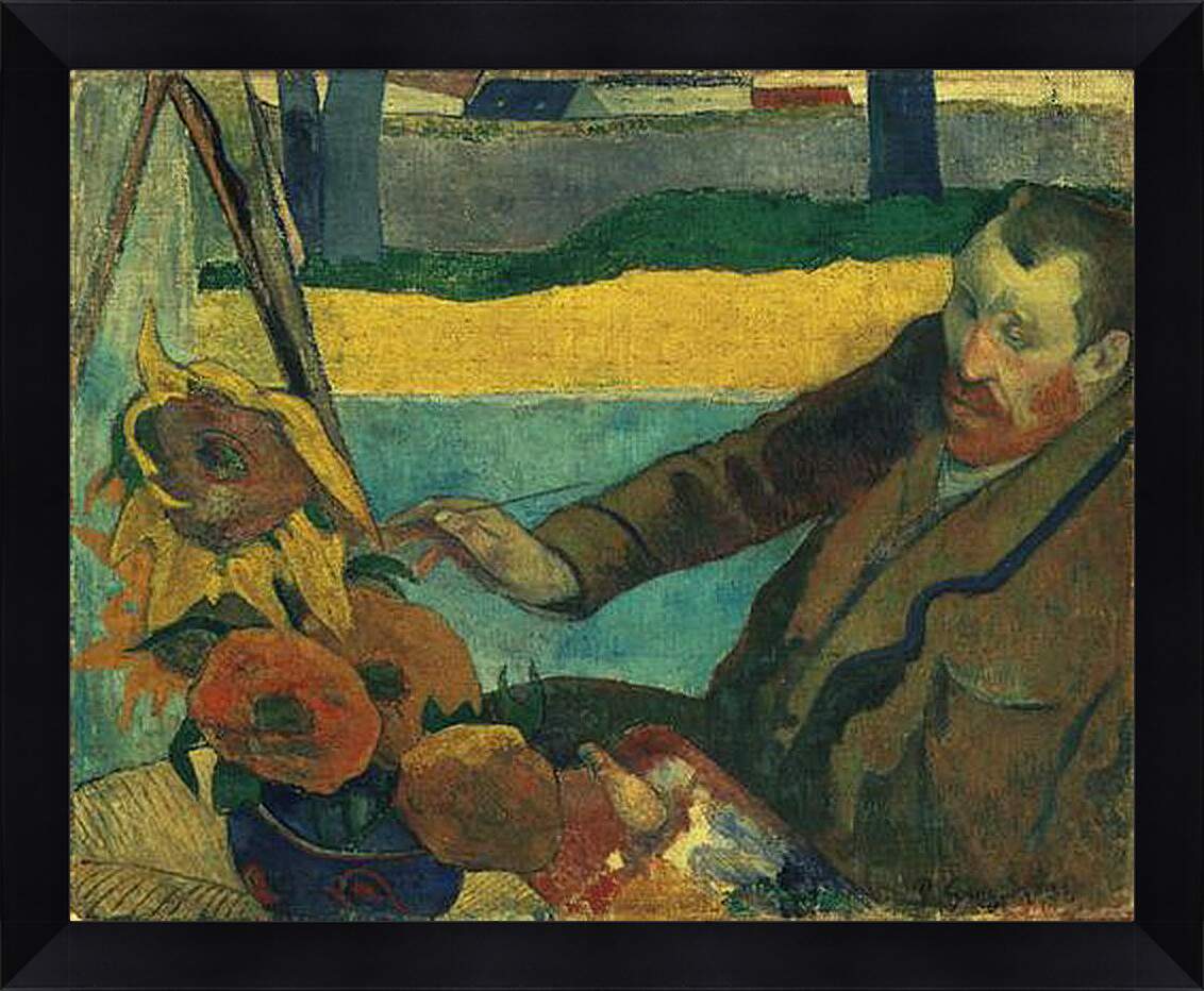Картина в раме - Ван Гог и подсолнухи. Винсент Ван Гог
