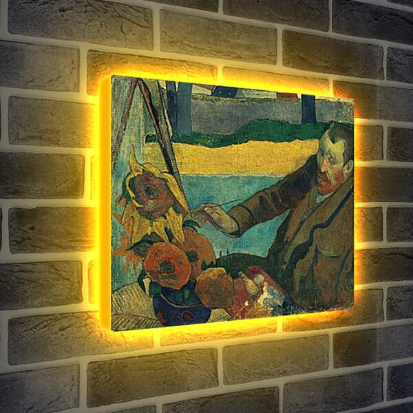 Лайтбокс световая панель - Ван Гог и подсолнухи. Винсент Ван Гог