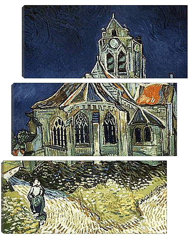 Модульная картина - Церковь в Овере. Винсент Ван Гог