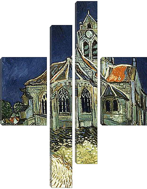 Модульная картина - Церковь в Овере. Винсент Ван Гог