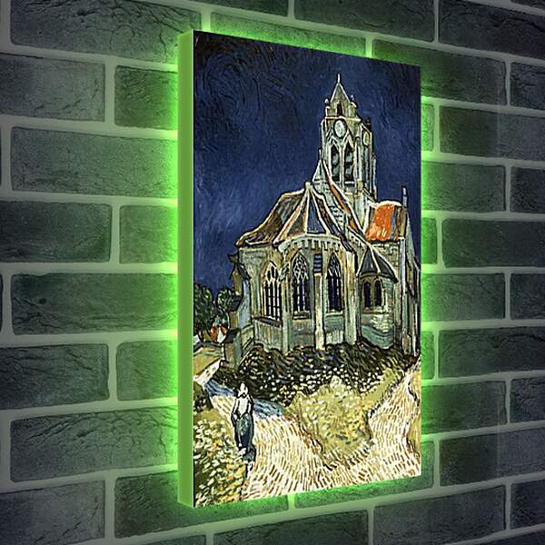 Лайтбокс световая панель - Церковь в Овере. Винсент Ван Гог