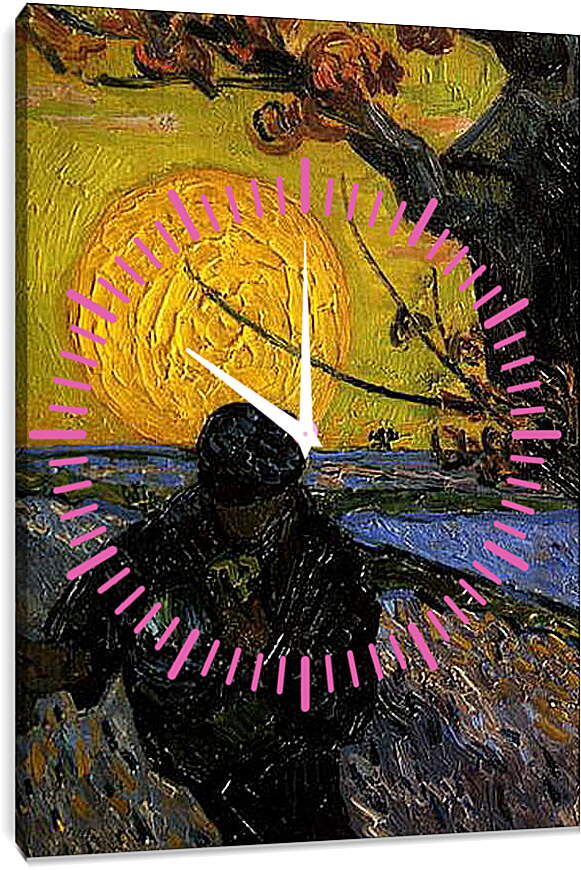 Часы картина - The Sower. Винсент Ван Гог