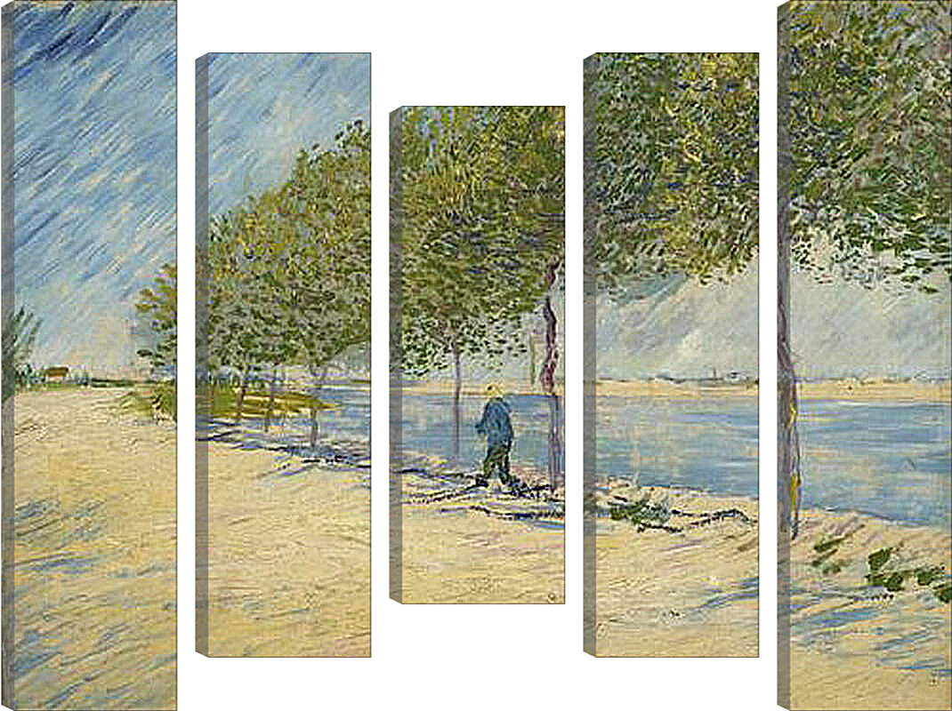 Модульная картина - Along the Seine. Винсент Ван Гог