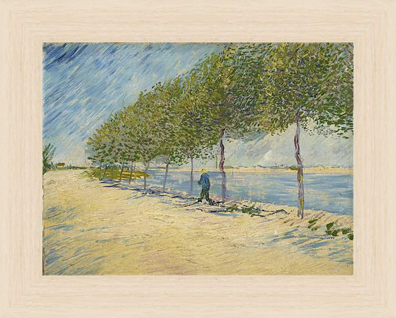 Картина в раме - Along the Seine. Винсент Ван Гог