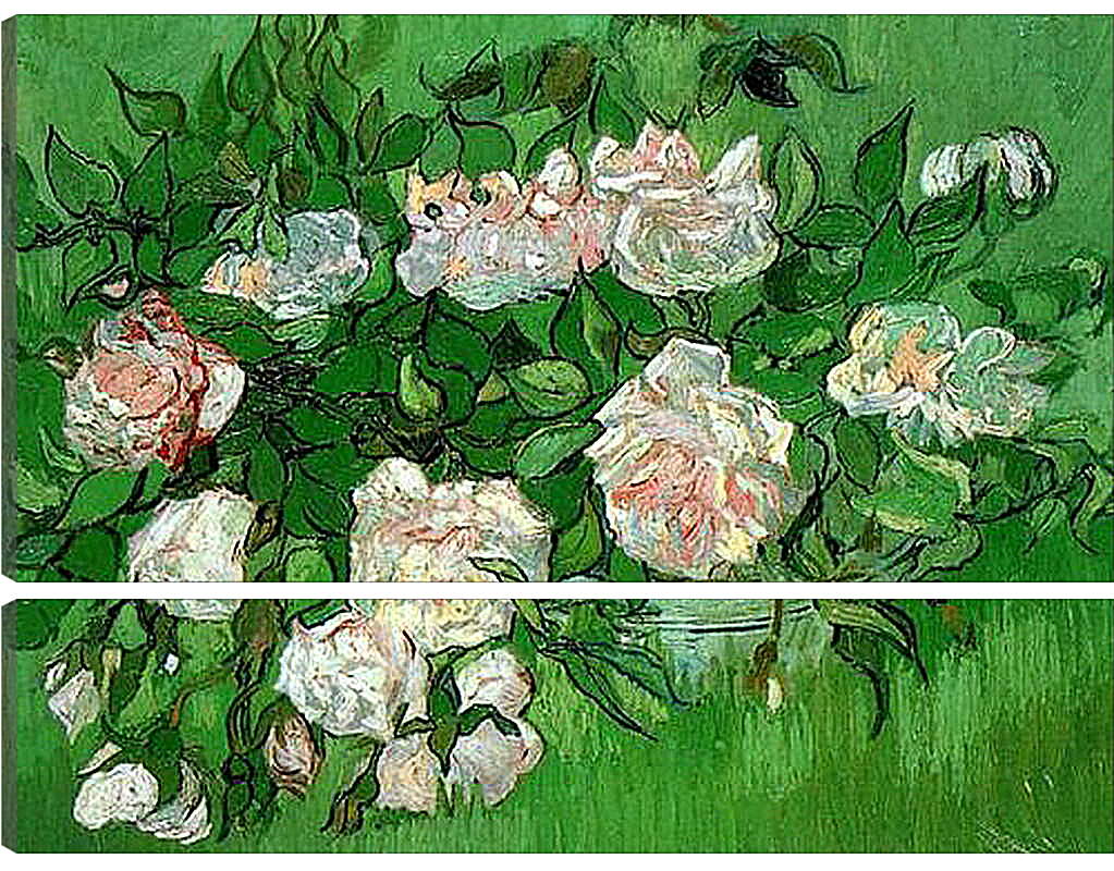 Модульная картина - Розовые розы. Винсент Ван Гог