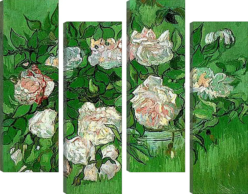 Модульная картина - Розовые розы. Винсент Ван Гог