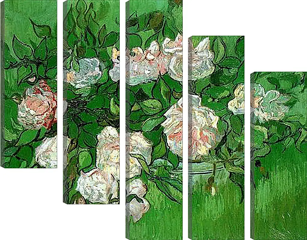 Модульная картина - Розовые розы. Винсент Ван Гог