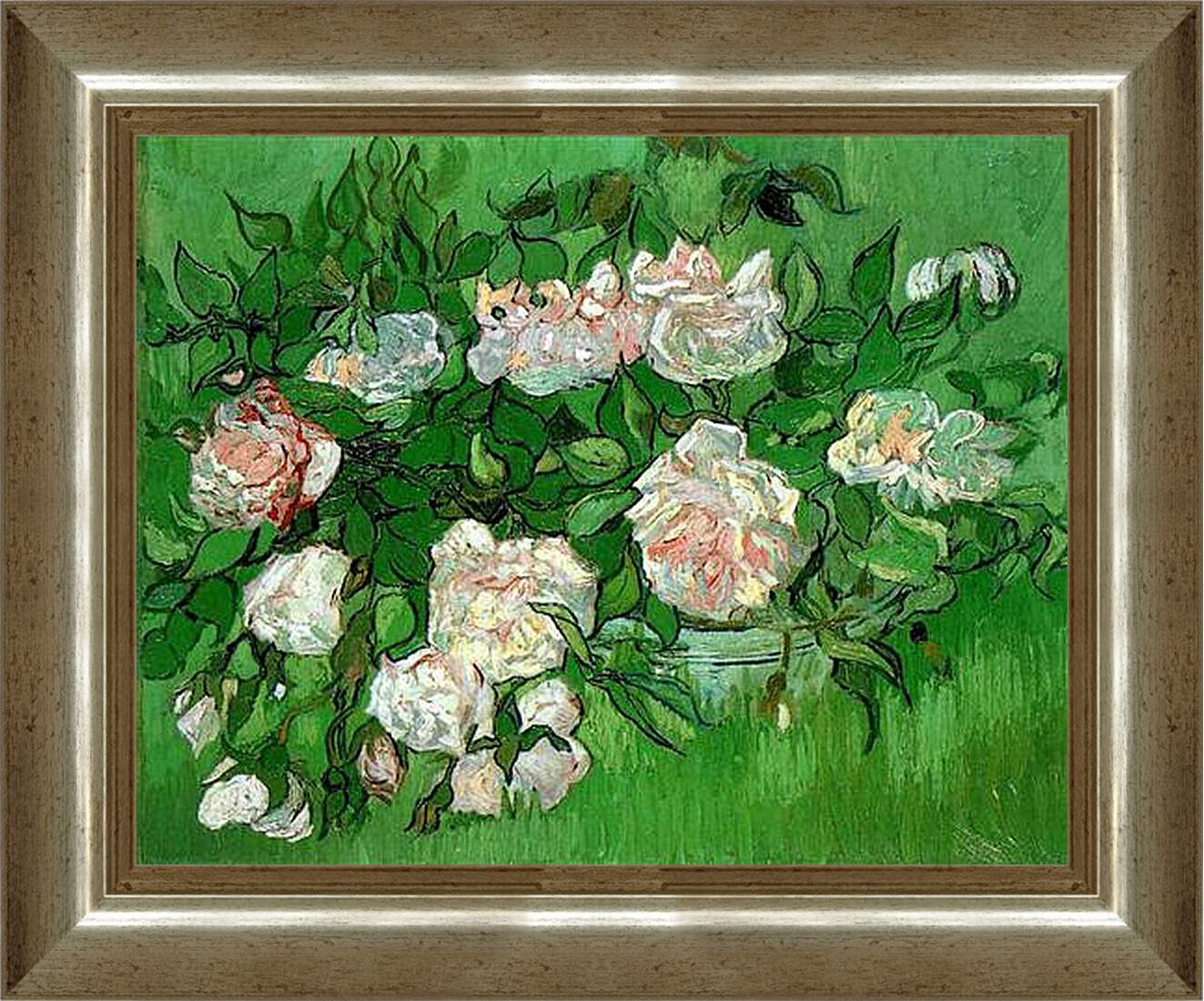 Картина в раме - Розовые розы. Винсент Ван Гог