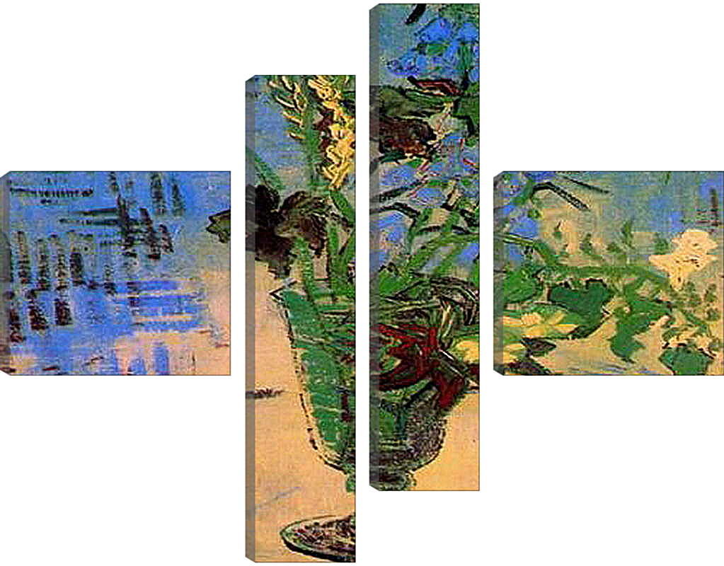 Модульная картина - Бокал с полевыми цветами. Винсент Ван Гог