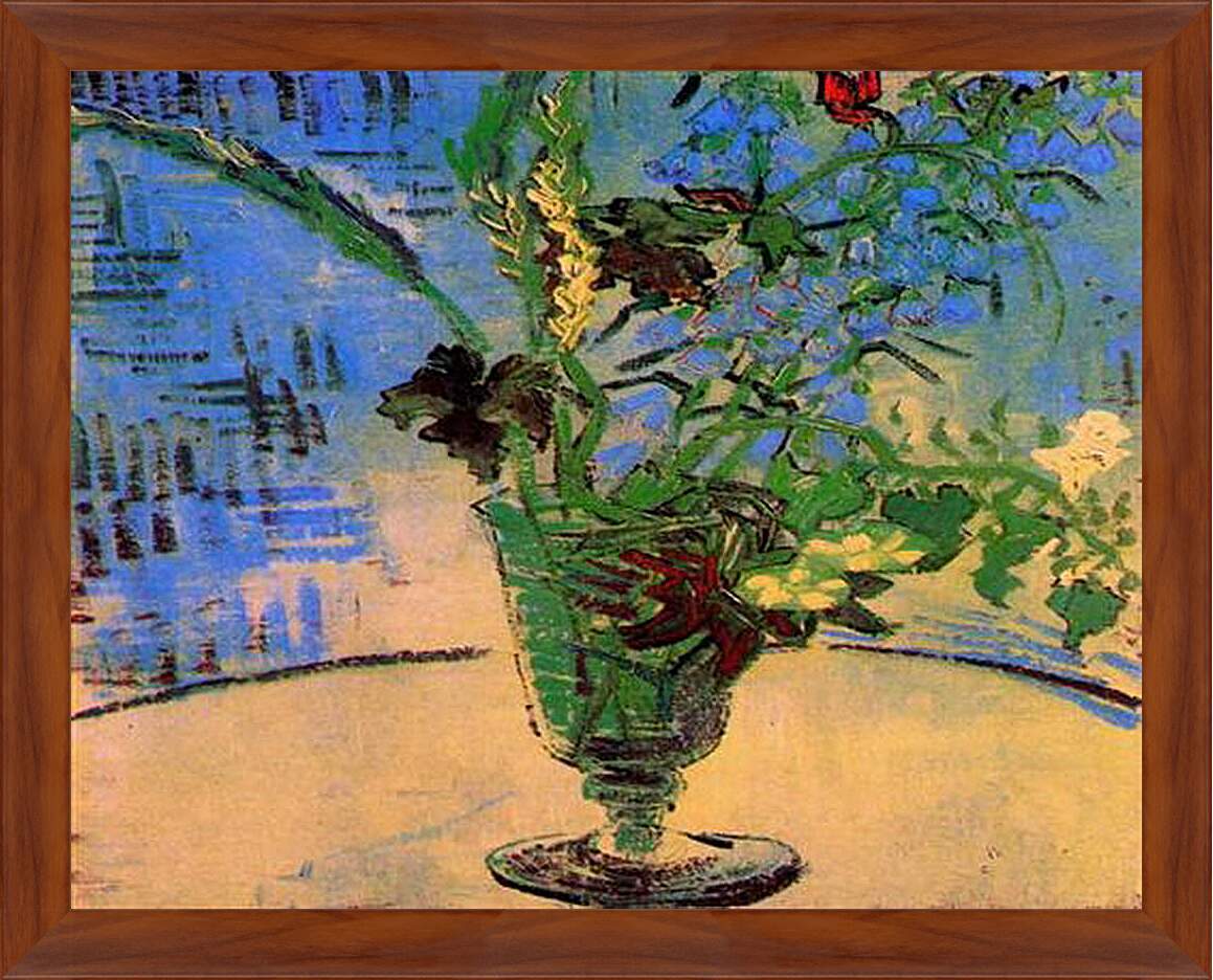 Картина в раме - Бокал с полевыми цветами. Винсент Ван Гог
