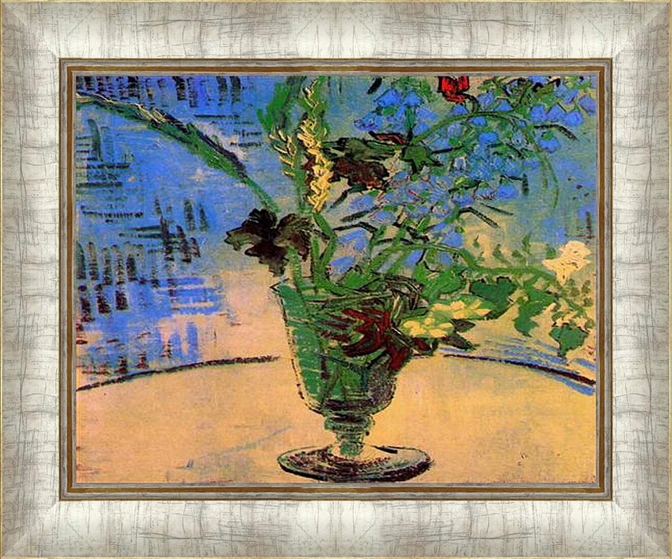 Картина в раме - Бокал с полевыми цветами. Винсент Ван Гог