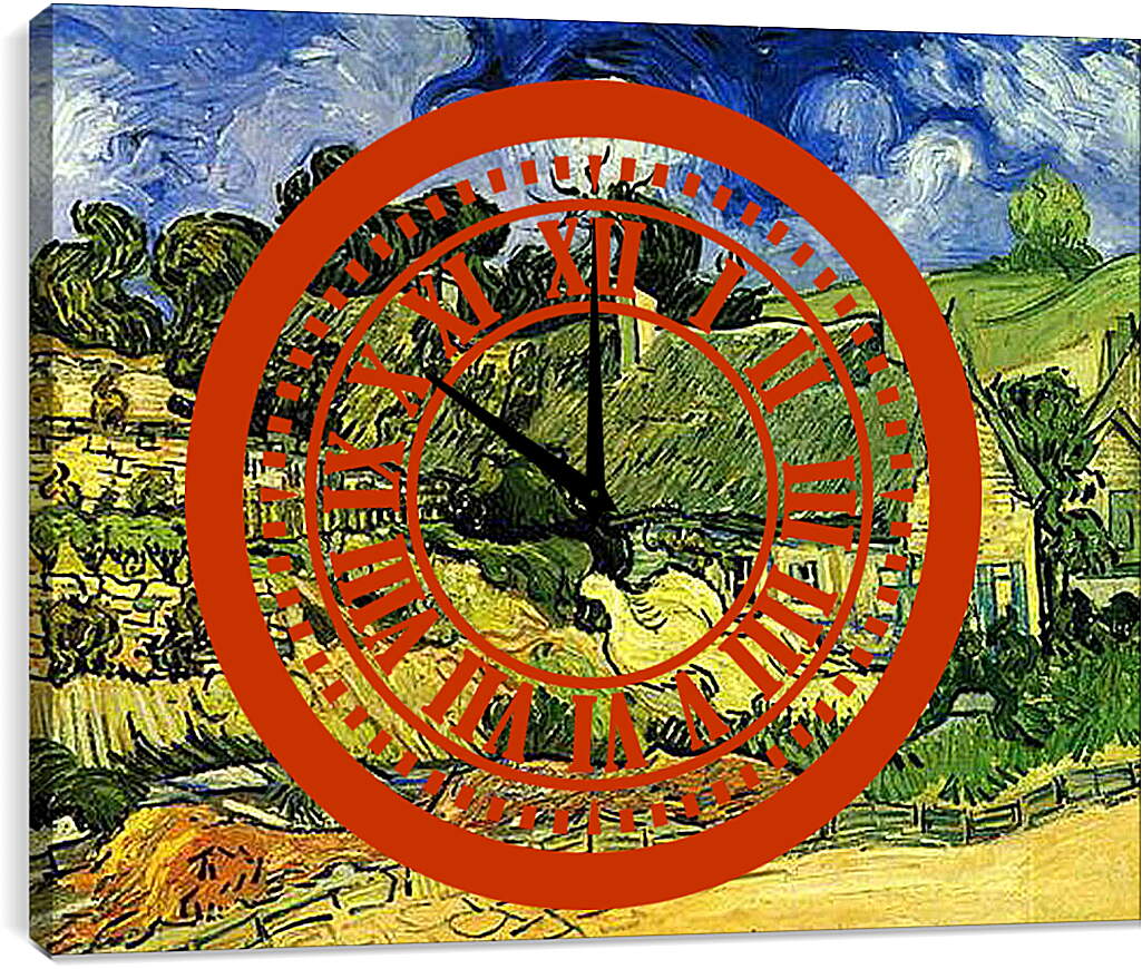Часы картина - Хижины. Винсент Ван Гог
