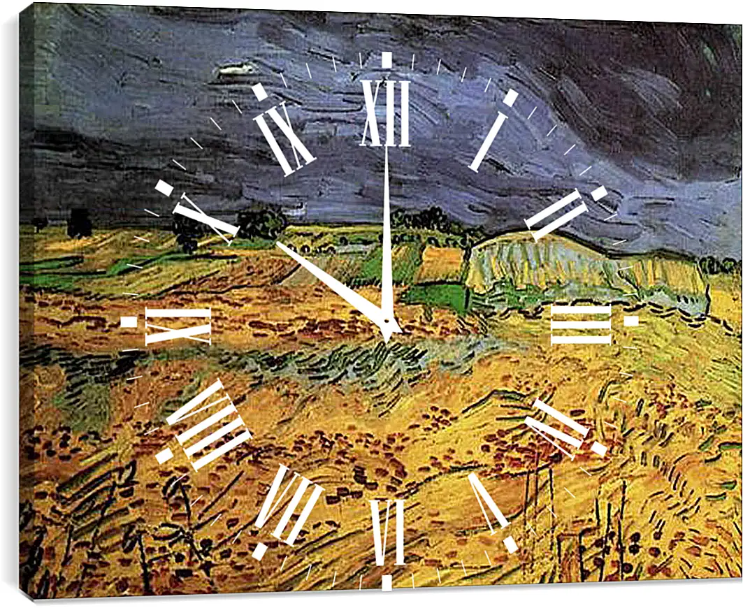 Часы картина - Поля. Винсент Ван Гог